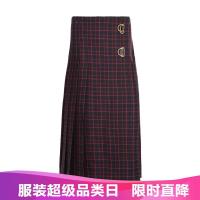 BURBERRY 博柏利 女款格纹羊毛长款苏格兰裙 80072501