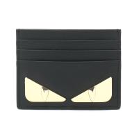 FENDI 男款Bag Bugs眼睛贴花牛皮卡包卡夹 7M0164 SQP