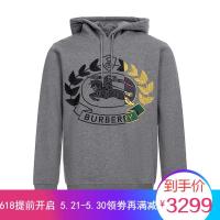 BURBERRY 博柏利 男款绣章装饰棉质连帽套头衫 80070751