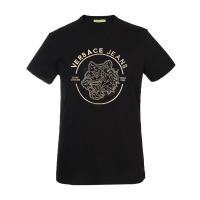 Versace Jeans 范思哲 男士虎头图案棉质圆领短袖T恤衫 B3GTA76J 36610
