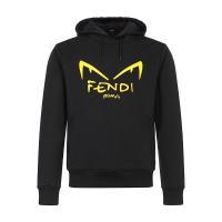 FENDI 男士恶魔眼睛图案棉质连帽运动衫卫衣 FY0981 A87B