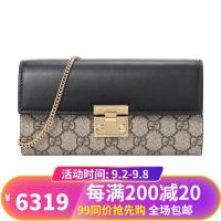 GUCCI 古驰 女士 高级人造帆布长款钱包链条单肩包 453506 KLQIG