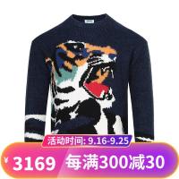 Kenzo 高田贤三 男款锦纶/羊毛圆领长袖针织衫 F96 5PU226 3XA