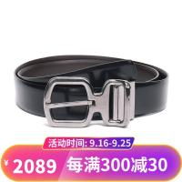 Ermenegildo Zegna 杰尼亚 男士牛皮针扣式双面腰带皮带 BORTX1 504A