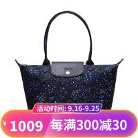 Longchamp 珑骧 女士LE PLIAGE系列印花图案织物手提单肩包 2605 415