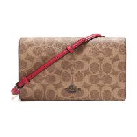 COACH 蔻驰 奢侈品 女士涂层帆布配皮单肩斜挎包手拿包 41920