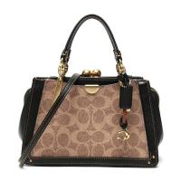 COACH 蔻驰 奢侈品 女士DREAMER系列涂层帆布配皮手提包单肩斜挎包 73936
