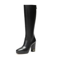 Christian Dior 克里斯汀·迪奥 女士羊皮粗跟长靴 KCI495 LAB