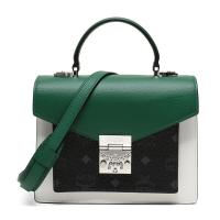 MCM 女士Patricia系列涂层帆布配皮小号手提单肩斜挎包 MWE9APA26