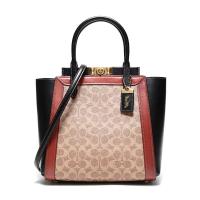 COACH 蔻驰 女士TROUPE系列涂层帆布配皮手提单肩斜挎包 78487