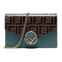 FENDI 女士牛皮链条单肩斜挎包手拿包 8BS006 A6CA