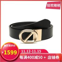 Z Zegna 杰尼亚 男士牛皮Z字标识双面板扣式皮带腰带 BCLE1D J0602G
