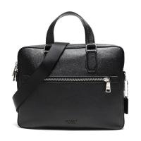 COACH 蔻驰 奢侈品 男士专柜款十字纹皮革KENNEDY公事包手提单肩斜挎包 55567