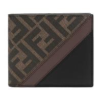 FENDI 男士涂层面料配皮短款钱包钱夹 7M0169 A9XS