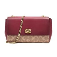 COACH 蔻驰 奢侈品 女士专柜款涂层帆布配皮单肩斜挎包 79592