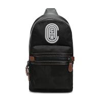 COACH 蔻驰 奢侈品 男士专柜款织物配皮单肩斜挎包胸包 78898