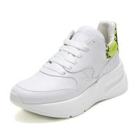 Alexander McQuee亚历山大·麦昆 女款蛇皮尾系带休闲鞋运动鞋小白鞋 586410 WHXI3