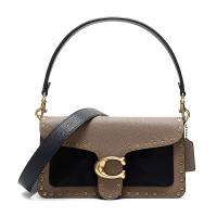 COACH 蔻驰 奢侈品 女士专柜款26号中号铆钉装饰皮革手提单肩斜挎包 92151