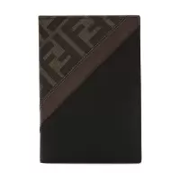 FENDI 男式聚氨酯/织物/皮革护照夹卡夹卡包 7M0282 A9XS