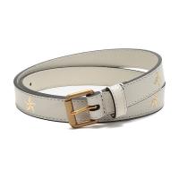 GUCCI 古驰 女士蜜蜂星星印花图案皮革仿古做旧针扣式皮带腰带 576178 DJ2TT