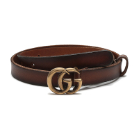 GUCCI 古驰 女士皮革仿古做旧板扣式皮带腰带 409417 CVE0T