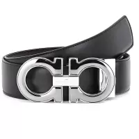 Salvatore Ferragamo 菲拉格慕 男士牛皮双面板扣式皮带腰带 679494