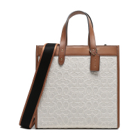 COACH 蔻驰 奢侈品 女款专柜款涂层帆布配皮大号手提单肩斜挎包子母包 89165