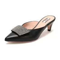 BALLY 巴利 女款羊皮尖头高跟鞋浅口鞋 SILVEY 55 STUDS