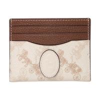 COACH 蔻驰 女士 专柜款马车印花涂层帆布配皮复古贴饰卡包卡夹 89577