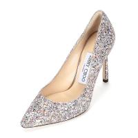 周仰杰 JIMMY CHOO 女士 夜光闪光面料尖头高跟鞋 ROMY 100 LND 202