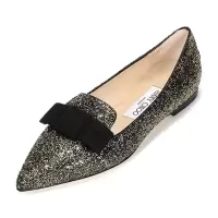 周仰杰 JIMMY CHOO 女士 闪光面料尖头平底鞋单鞋 GALA ZQF 204