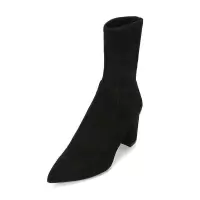 STUART WEITZMAN 斯图尔特·韦茨曼 女士 绒面革尖头高跟鞋短靴 LANDRY 75