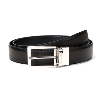 Ermenegildo Zegna 杰尼亚 男士 牛皮可替换针扣双面皮带腰带 BBOX19 VIT