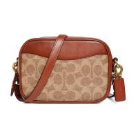 COACH 蔻驰 奢侈品 女士 专柜款涂层帆布配皮小号相机包单肩斜挎包 1025