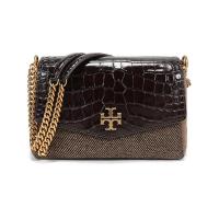 TORY BURCH 托里·伯奇 TB女包 KIRA TWEED系列 织物配皮手提单肩斜挎包小号 74615