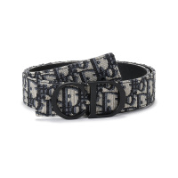 DIOR 迪奥 男士织物/皮革板扣式双面皮带腰带 4353RUYSE