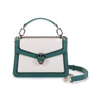 宝格丽 BVLGARI 女士 SERPENTI DIAMOND BLAST皮质蛇头扣手提单肩斜挎包小号 289944