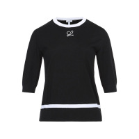 LOEWE 罗意威 女士 Rtw Precol系列羊毛七分短袖针织衫毛衣 S3299450MC