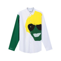 高田贤三 KENZO 男士KENZO TRIBUTE系列棉质宽松款长袖休闲衬衫FC5 5CH426 5DE