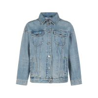 阿玛尼 ARMANI EXCHANGE 女士 棉质破洞设计牛仔服外套8NYB30 Y2AAZ