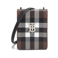 博柏利/巴宝莉 BURBERRY 男女通用款牛皮Robin洛宾包手机包单肩斜挎包锁扣包 80357791
