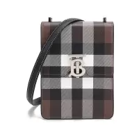 博柏利/巴宝莉 BURBERRY 男女通用款牛皮Robin洛宾包手机包单肩斜挎包锁扣包 80357791