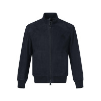 雨果博斯 HUGO BOSS 男士羊皮修身版飞行员夹克外套上衣皮衣50469845