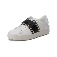 华伦天奴 VALENTINO 女士皮革铆钉装饰系带休闲运动鞋小白鞋 XW2S0A01 ZTN