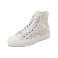 迪奥 DIOR 女士织物WALK'N'DIOR高帮镂空系带休闲运动鞋板鞋帆布鞋KCK354MCM