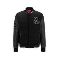 雨果博斯 HUGO BOSS 男士新剪羊毛飞行员夹克棒球服上衣外套50475260