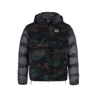 阿玛尼 EMPORIO ARMANI EA7 男士连帽棉服拼接羊羔绒夹克外套上衣6LPB47 PN5ZZ