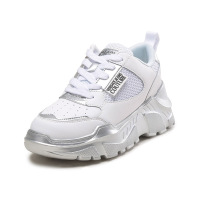 范思哲 VERSACE JEANS COUTURE 女士系带休闲厚底运动鞋小白鞋老爹鞋 73VA3SC2 ZP134