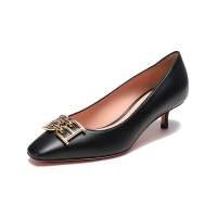 巴利 BALLY 女士羊皮浅口杏仁头细中跟皮鞋单鞋EVANCA 45