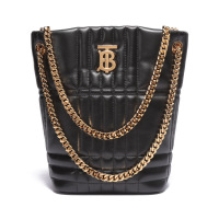 博柏利 BURBERRY 女款羊皮革TB专属标识绗缝Lola萝纳包手提单肩包腋下包水桶包链条包8046232